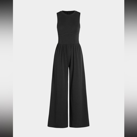 Cider Pants - Cider Black Sleeveless Jumpsuit